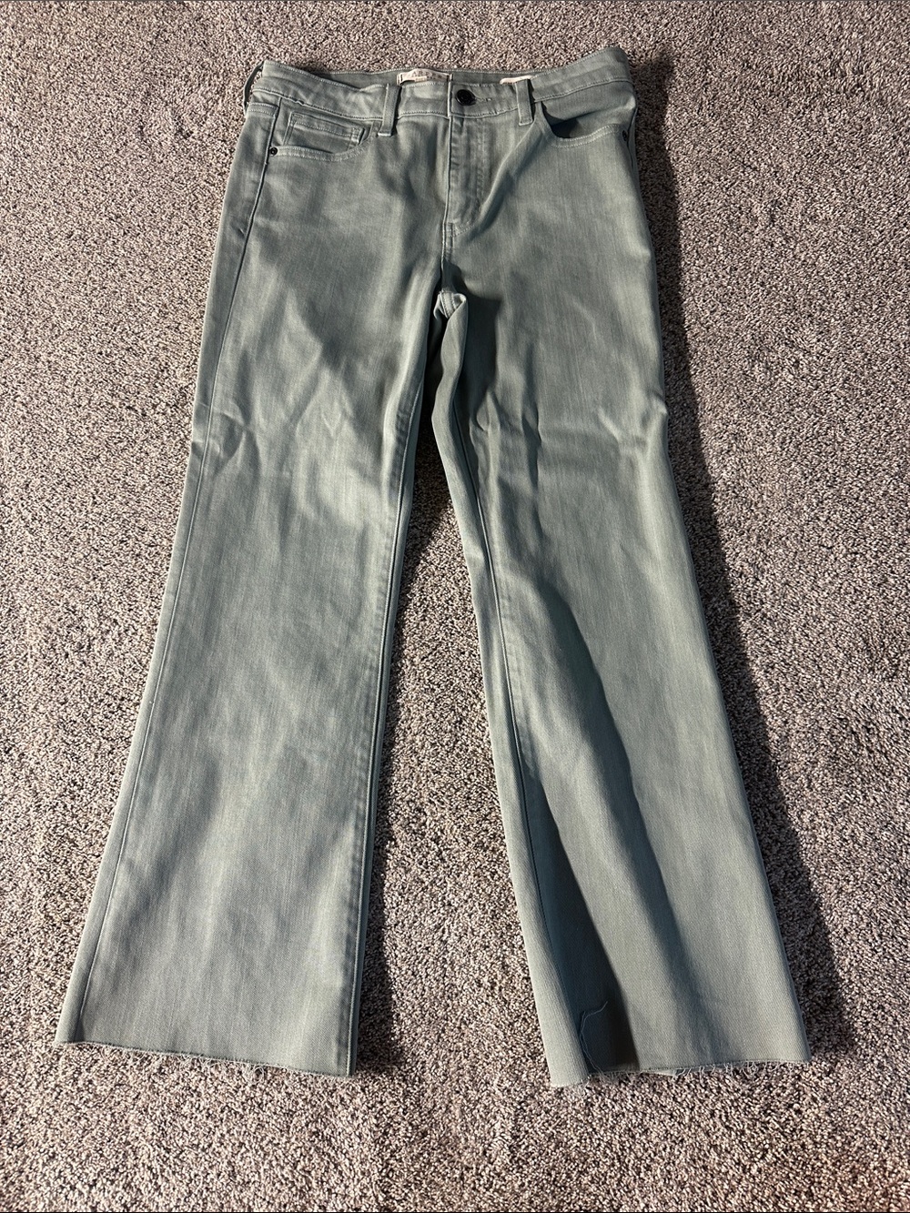Harper Sage Green Wide Leg Jeans